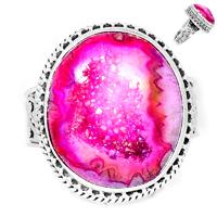 Fleence Pink Aura Druzy Ring - FPDR76