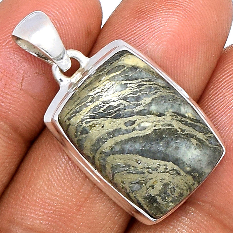 1.2" Feather Pyrite Pendants - FPTP117