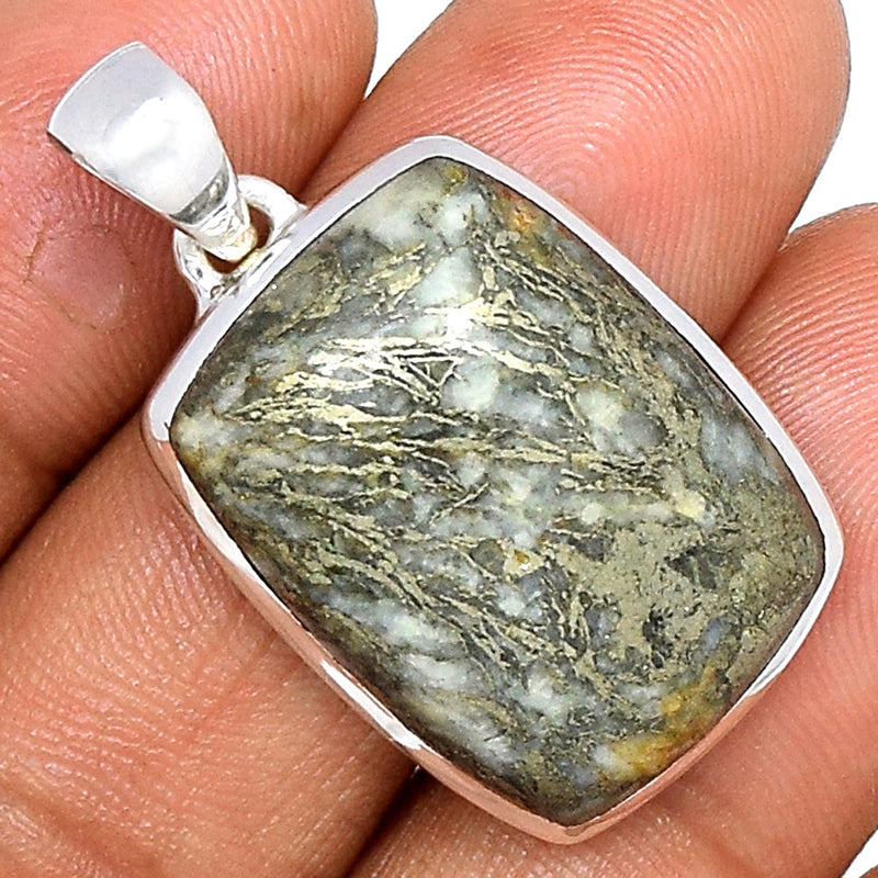 1.2" Feather Pyrite Pendants - FPTP119