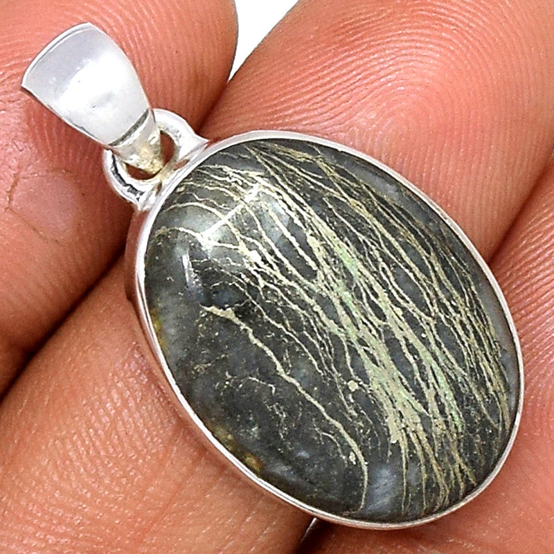 1.2" Feather Pyrite Pendants - FPTP121