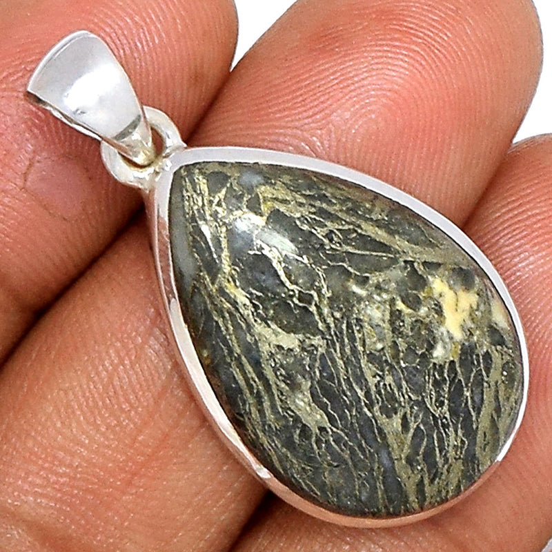 1.3" Feather Pyrite Pendants - FPTP125