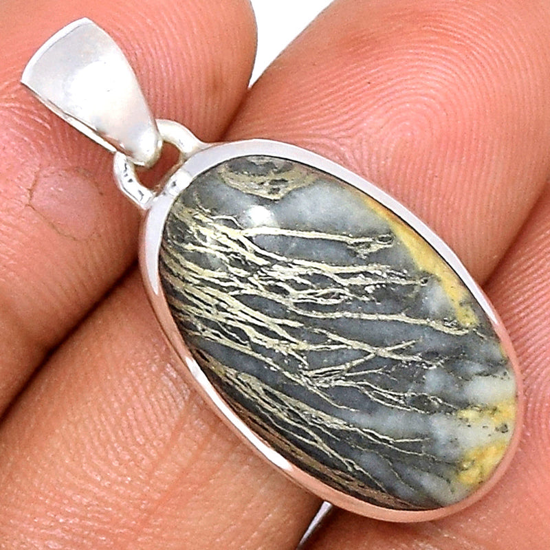 1.2" Feather Pyrite Pendants - FPTP157