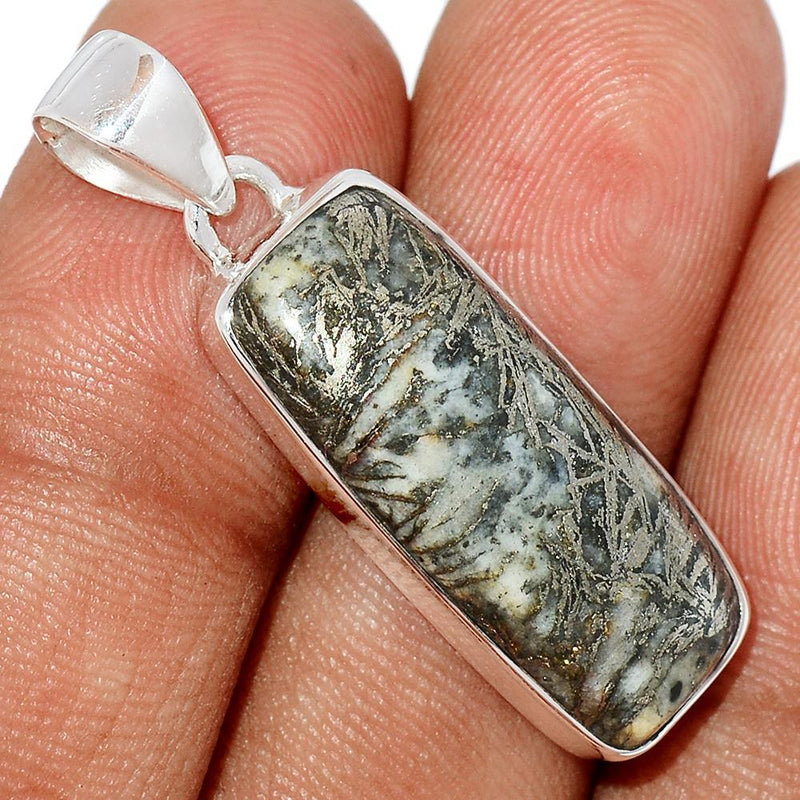 1.3" Feather Pyrite Pendants - FPTP23