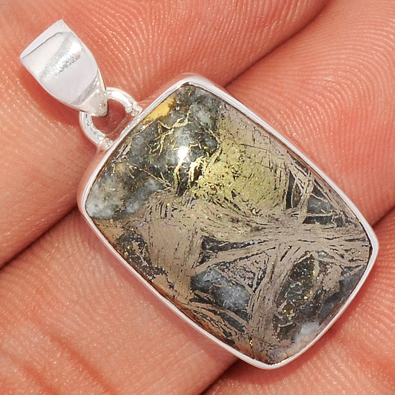 1.2" Feather Pyrite Pendants - FPTP94