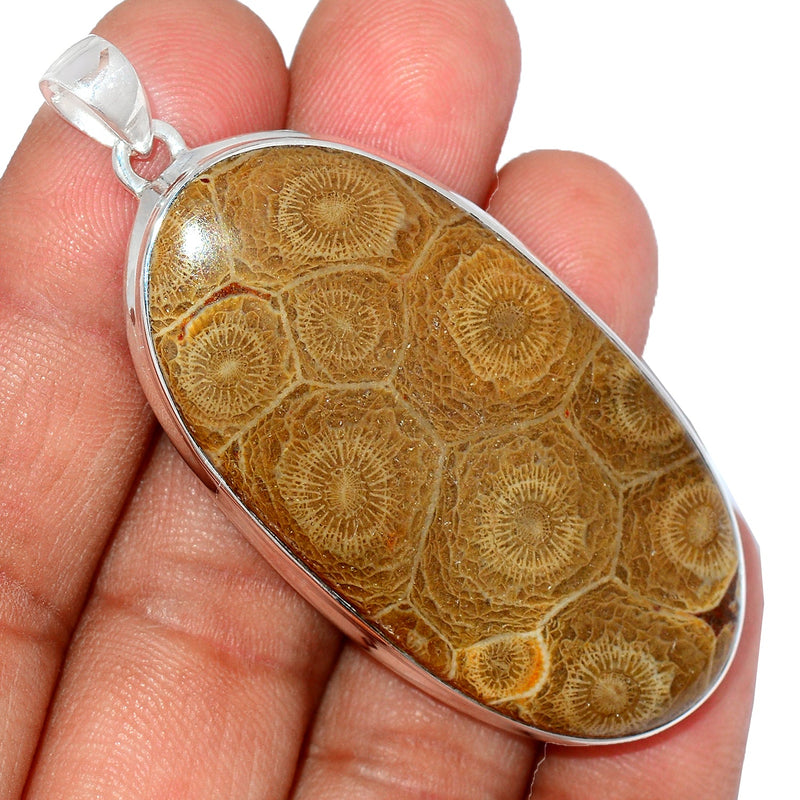 2.5" Indonesian Fossil Coral Pendants - FSCP306