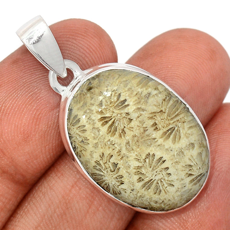 1.5" Indonesian Fossil Coral Pendants - FSCP412