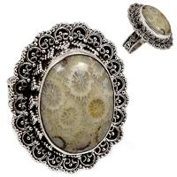 Indonesian Fossil Coral Ring - FSCR221