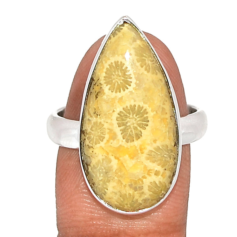Indonesian Fossil Coral Ring - FSCR355