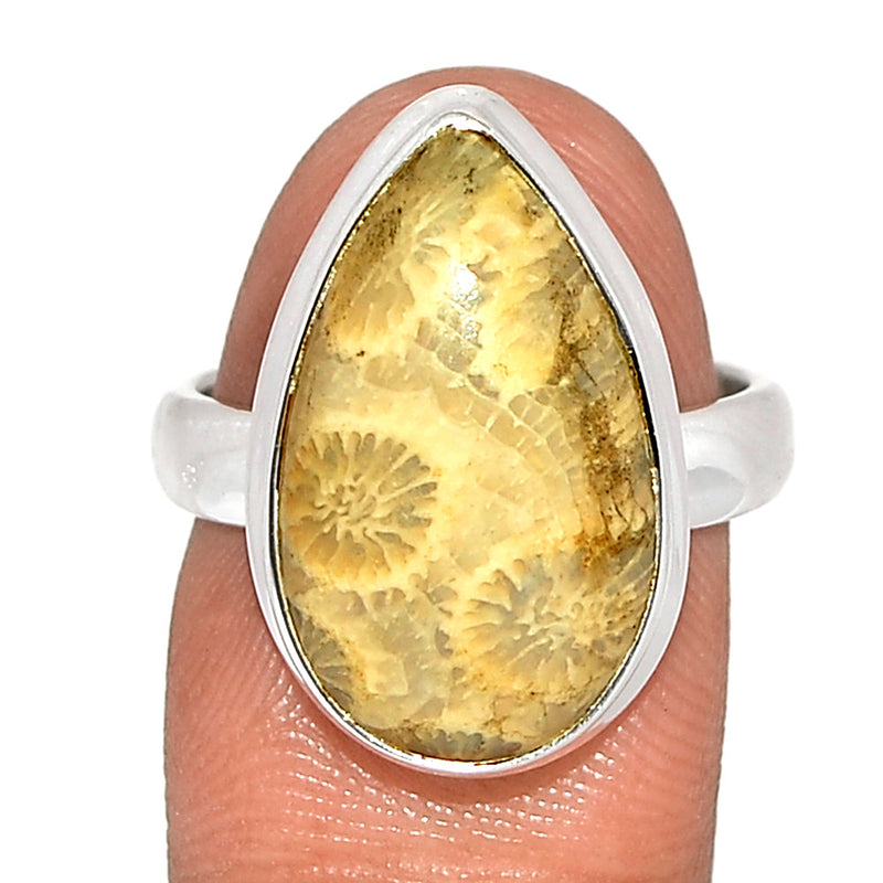 Indonesian Fossil Coral Ring - FSCR358