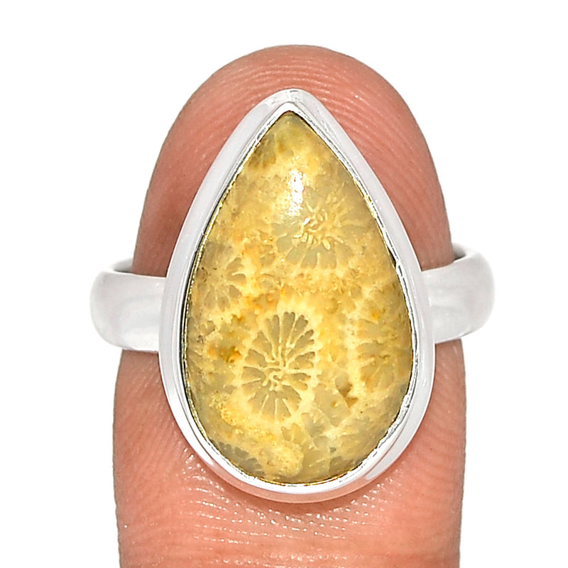 Indonesian Fossil Coral Ring - FSCR362