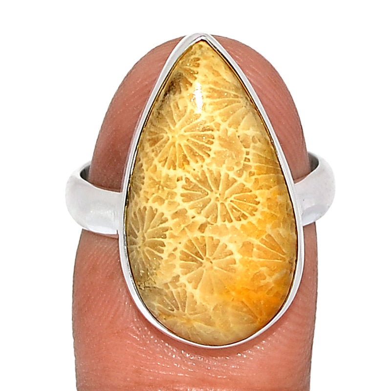 Indonesian Fossil Coral Ring - FSCR378