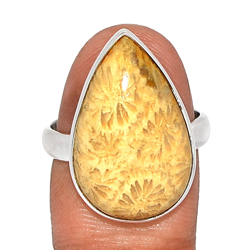 Indonesian Fossil Coral Ring - FSCR386
