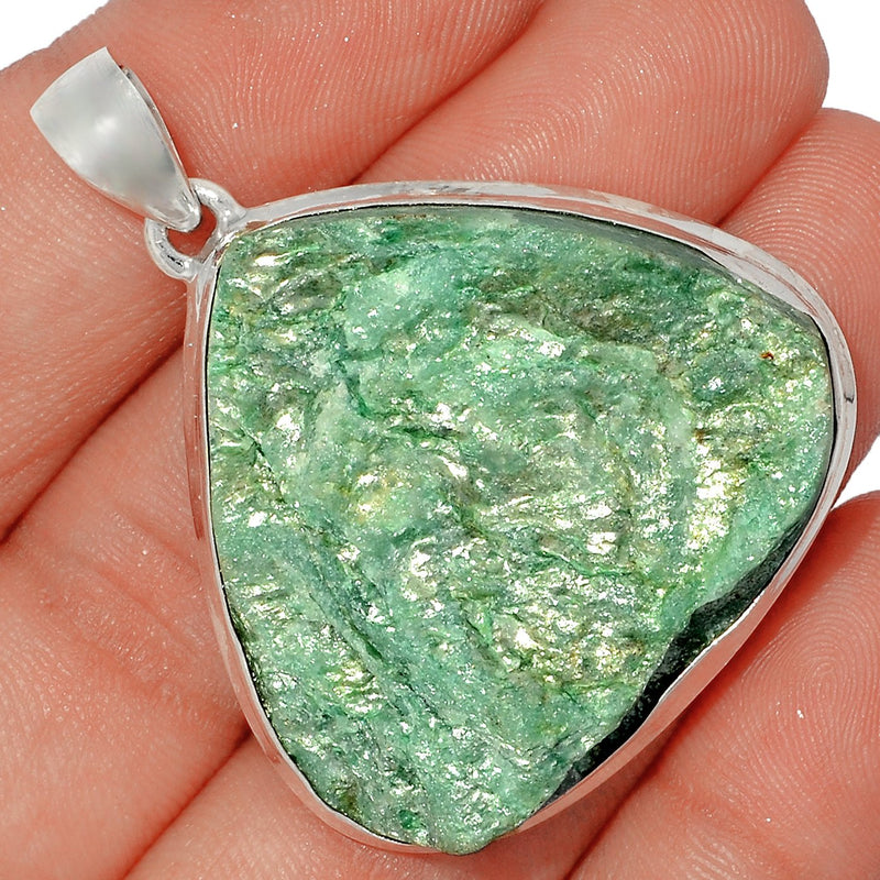 1.7" Fuchsite Green Muscovite Pendants - FUKP243