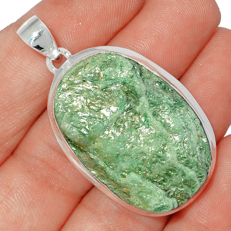 1.8" Fuchsite Green Muscovite Pendants - FUKP260