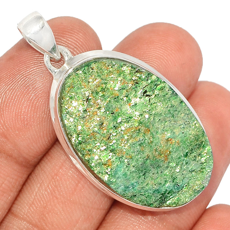 1.7" Fuchsite Green Muscovite Pendants - FUKP270