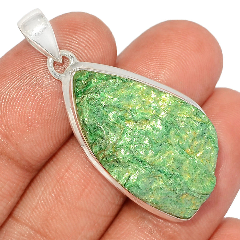 1.7" Fuchsite Green Muscovite Pendants - FUKP289