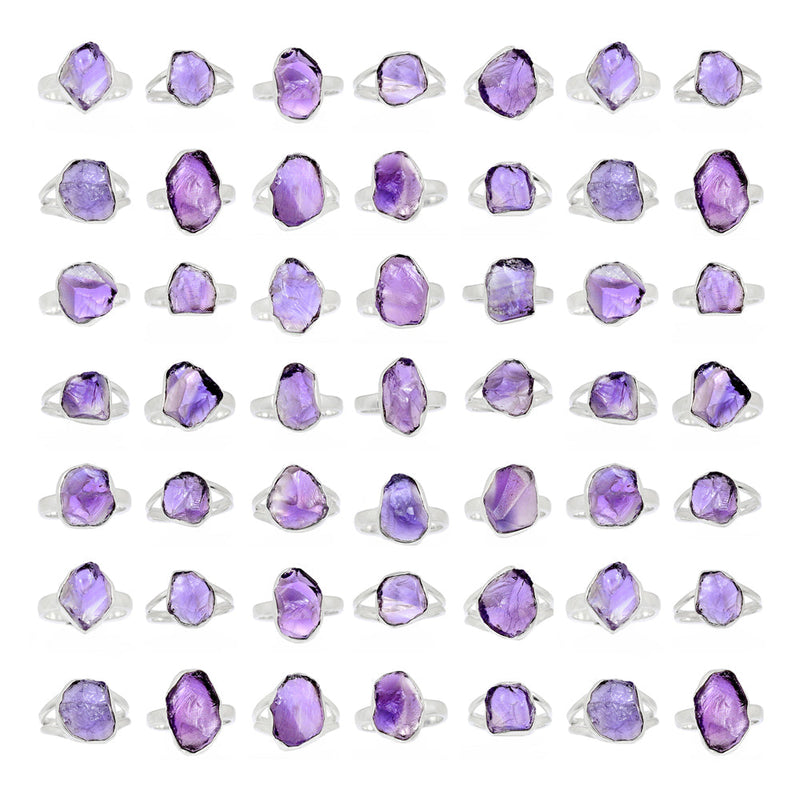 500 Grams Mix Lot - Amethyst Rough Ring - GAMRR2