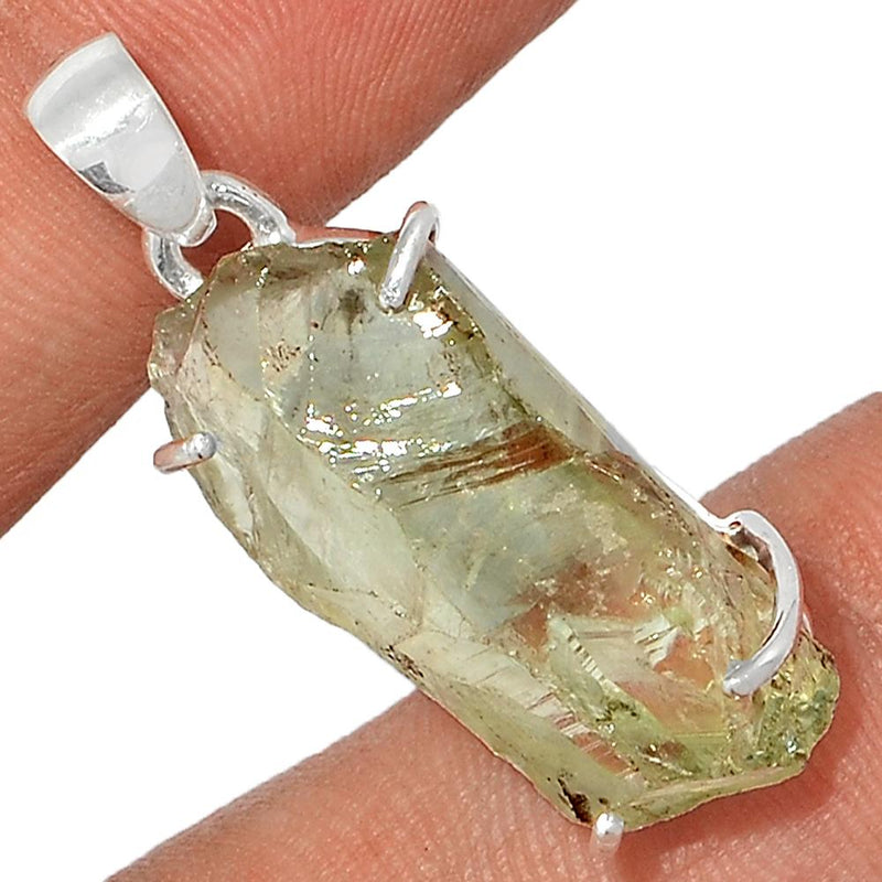 1.3" Claw - Green Amethyst Rough Pendants - GARP296