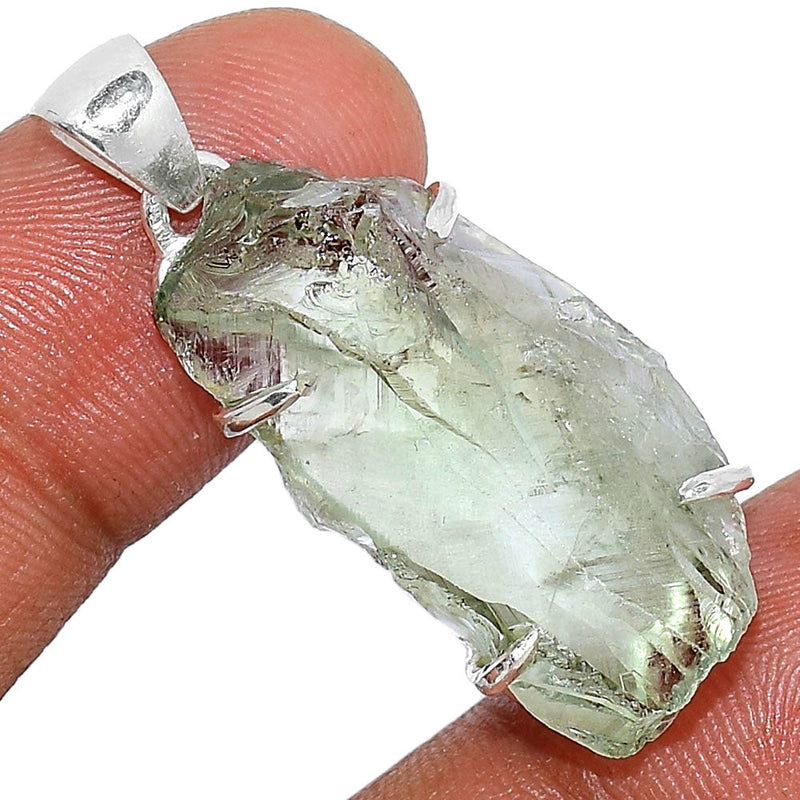 1.3" Claw - Green Amethyst Rough Pendants - GARP319