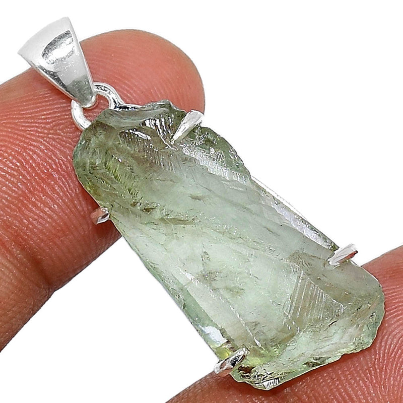 1.3" Claw - Green Amethyst Rough Pendants - GARP323