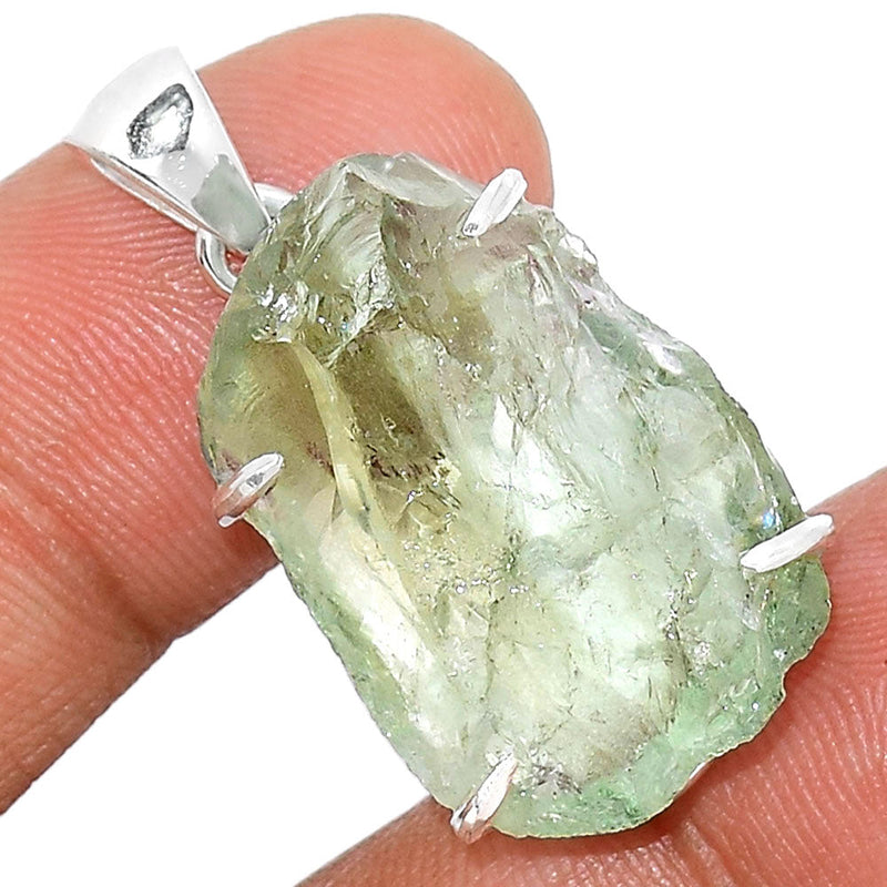 1.2" Claw - Green Amethyst Rough Pendants - GARP327