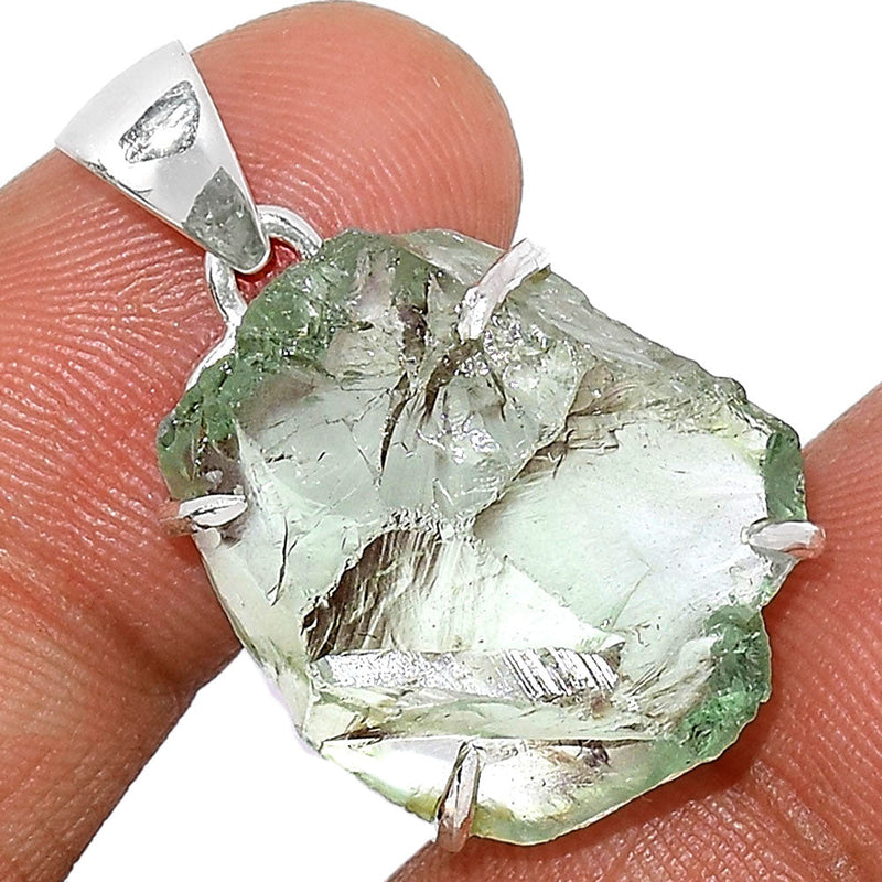 1.1" Claw - Green Amethyst Rough Pendants - GARP329