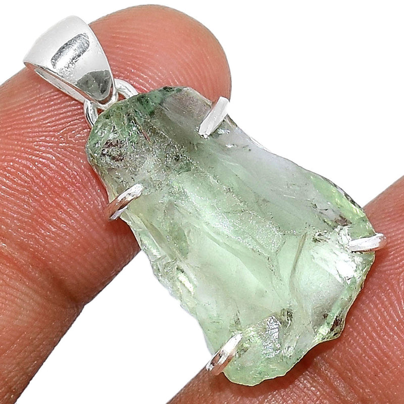 1.1" Claw - Green Amethyst Rough Pendants - GARP336