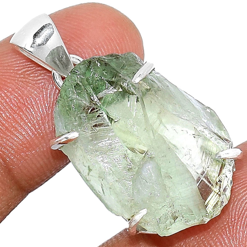 1.1" Claw - Green Amethyst Rough Pendants - GARP340