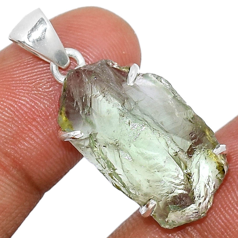 1.2" Claw - Green Amethyst Rough Pendants - GARP342