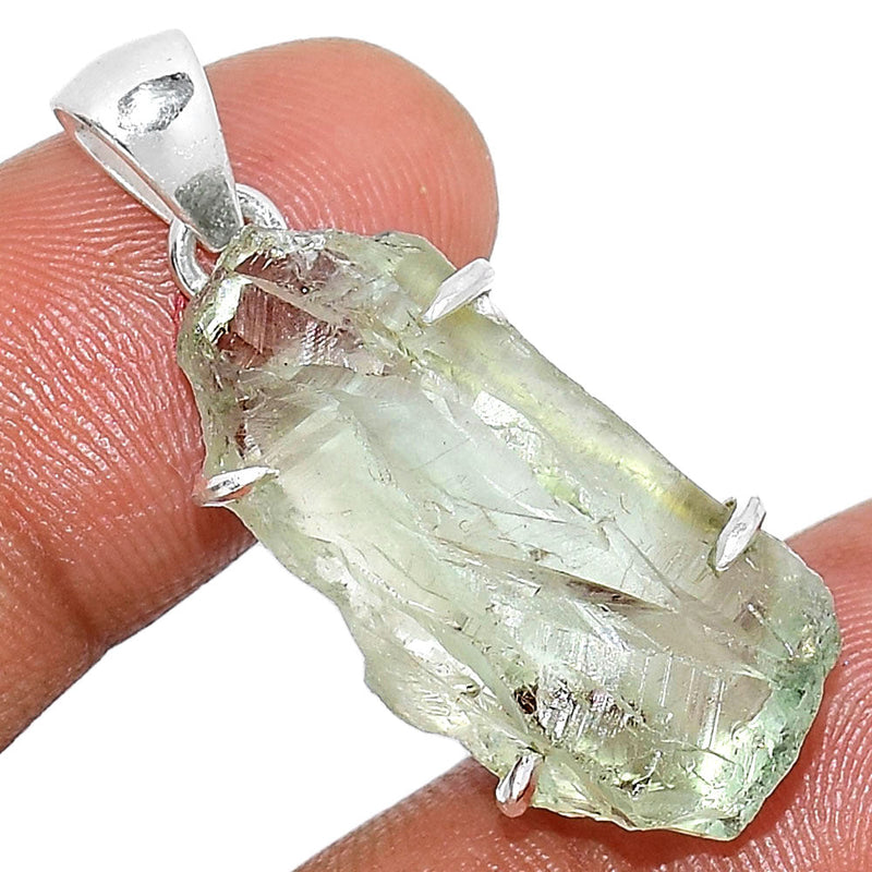 1.2" Claw - Green Amethyst Rough Pendants - GARP345