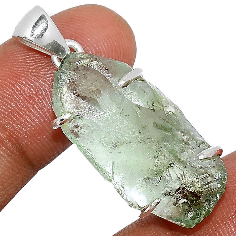 1.3" Claw - Green Amethyst Rough Pendants - GARP349