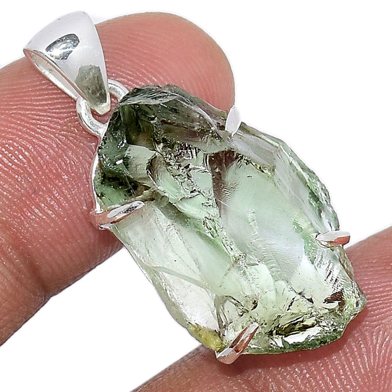 1.2" Claw - Green Amethyst Rough Pendants - GARP354