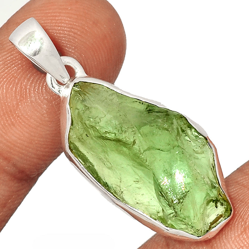 1.6" Green Amethyst Rough Pendants - GARP366