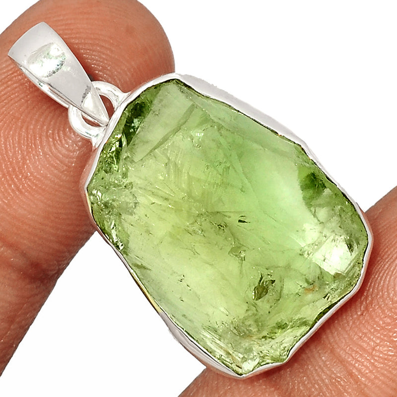 1.6" Green Amethyst Rough Pendants - GARP372