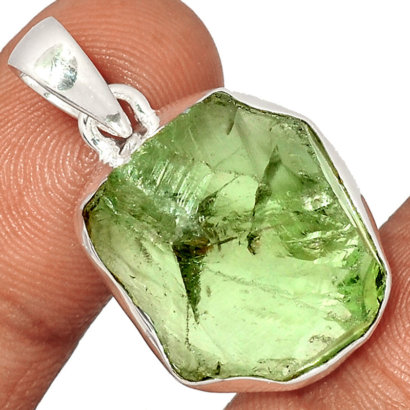 1.3" Green Amethyst Rough Pendants - GARP384