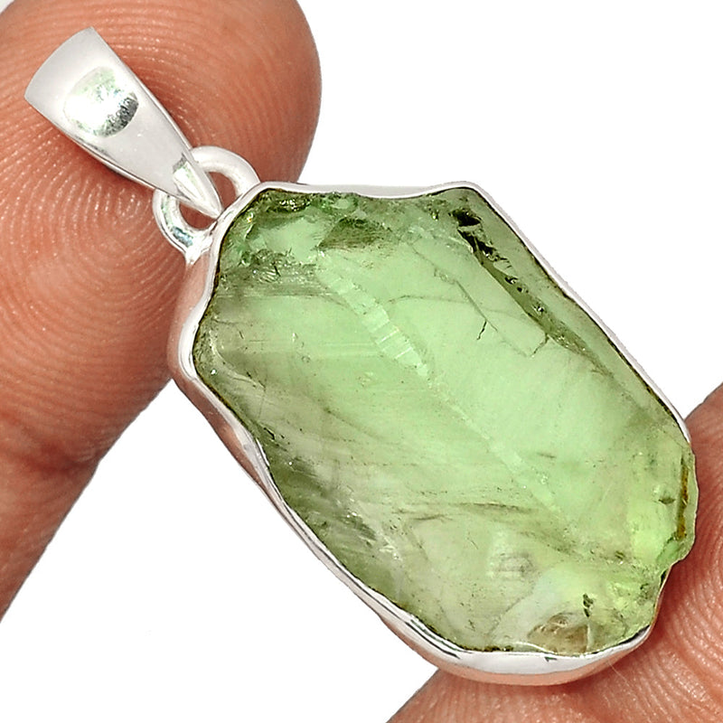 1.6" Green Amethyst Rough Pendants - GARP386