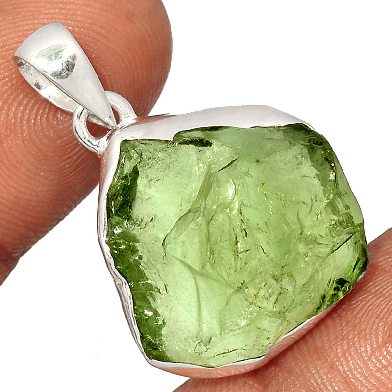 1.3" Green Amethyst Rough Pendants - GARP387