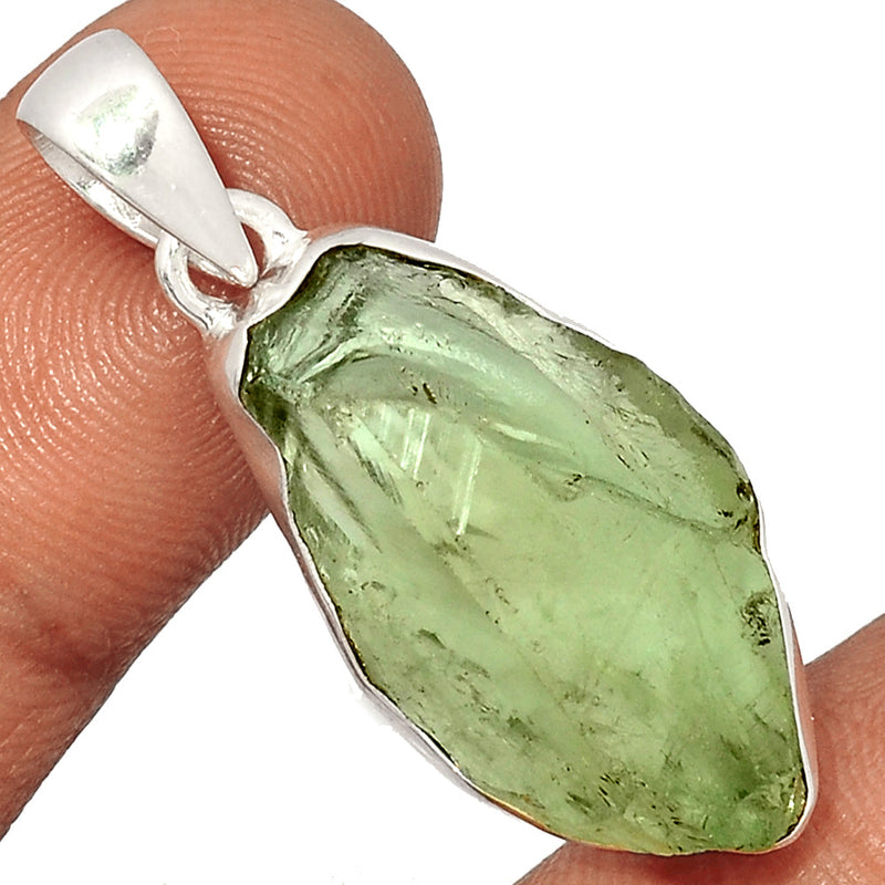 1.6" Green Amethyst Rough Pendants - GARP390