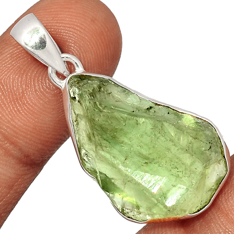 1.6" Green Amethyst Rough Pendants - GARP393
