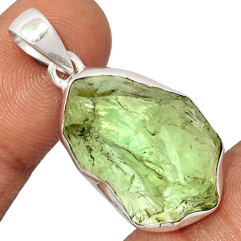 1.6" Green Amethyst Rough Pendants - GARP405