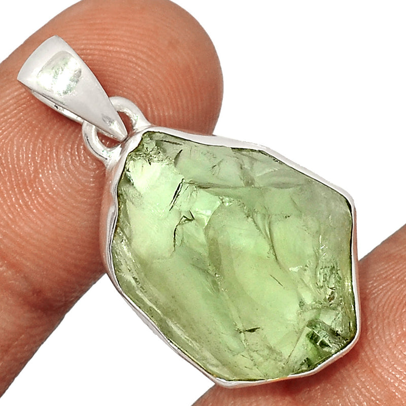 1.3" Green Amethyst Rough Pendants - GARP406