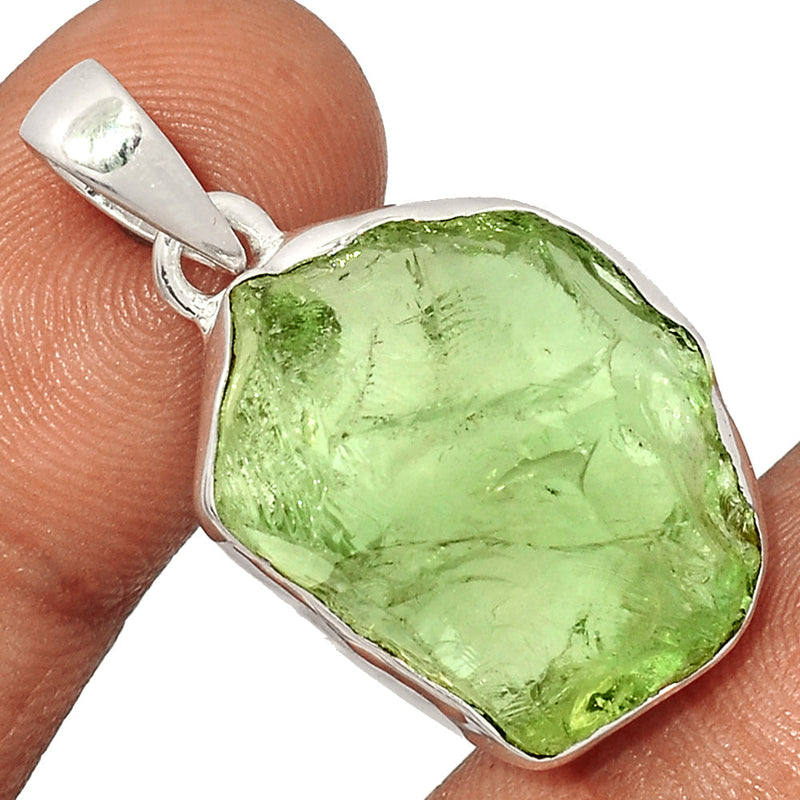 1.5" Green Amethyst Rough Pendants - GARP414