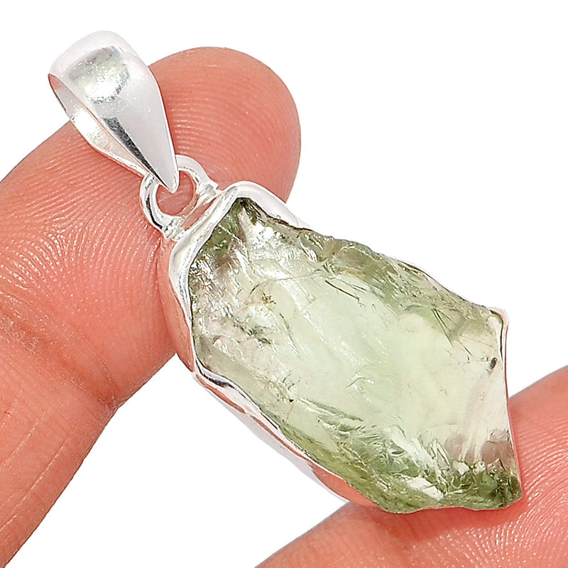 1.8" Green Amethyst Rough Pendants - GARP444