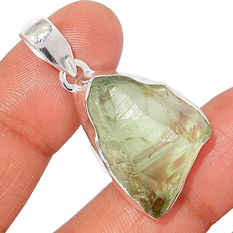 1.6" Green Amethyst Rough Pendants - GARP456