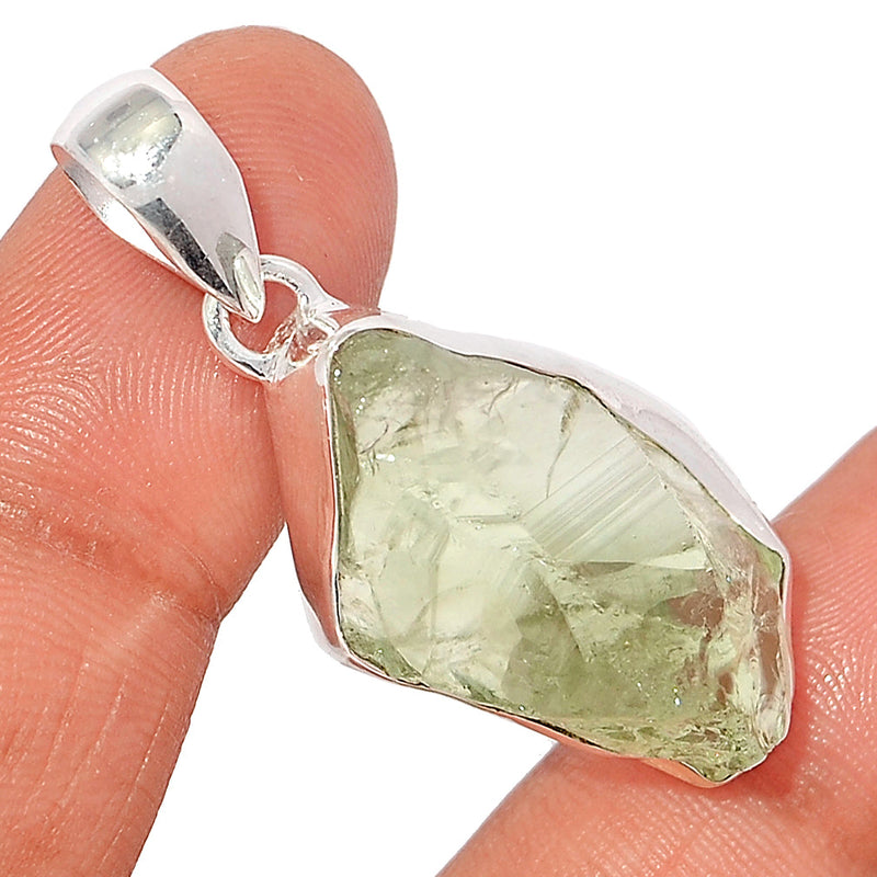 1.7" Green Amethyst Rough Pendants - GARP470