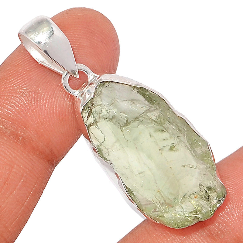 1.7" Green Amethyst Rough Pendants - GARP474