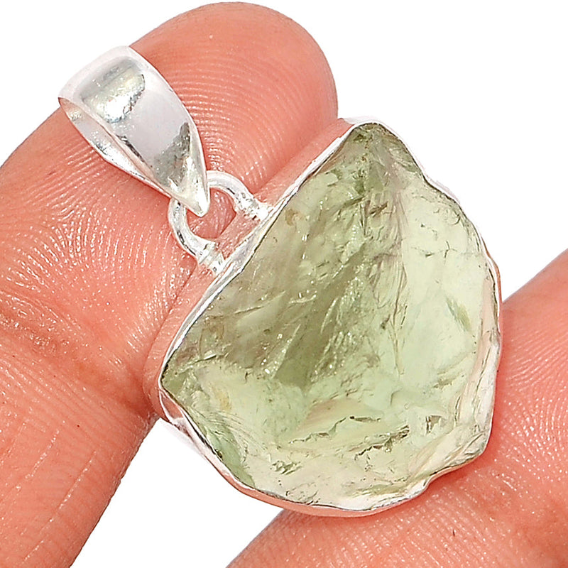 1.3" Green Amethyst Rough Pendants - GARP584