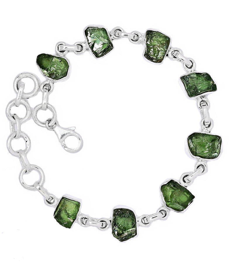 8" Green Apatite Rough Bracelets - GATB12