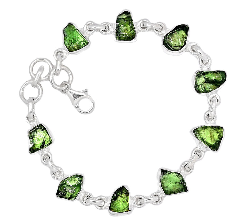 7.7" Green Apatite Rough Bracelets - GATB5