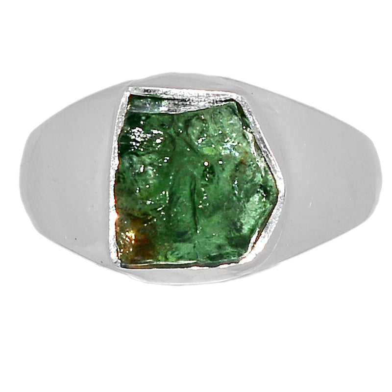 Solid - Green Apatite Rough Ring - GATR10